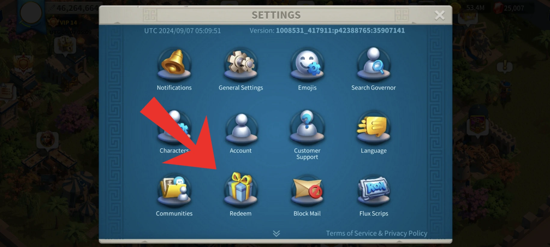 Step 2: Redeem Button