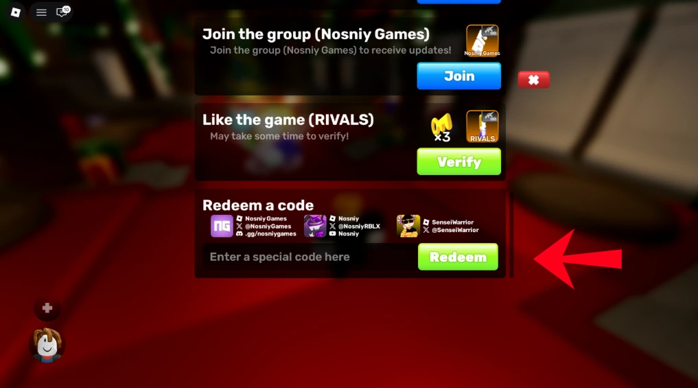 Step 6: Enter Code and Redeem